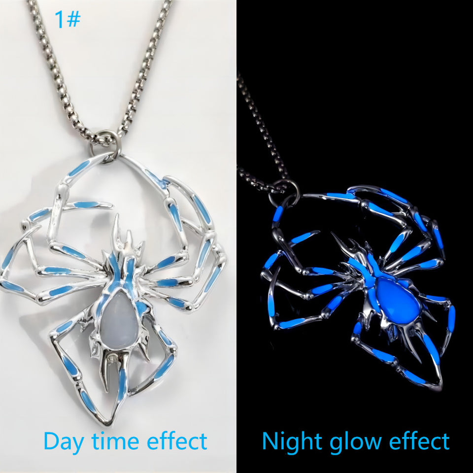 Luminescent spider Necklace