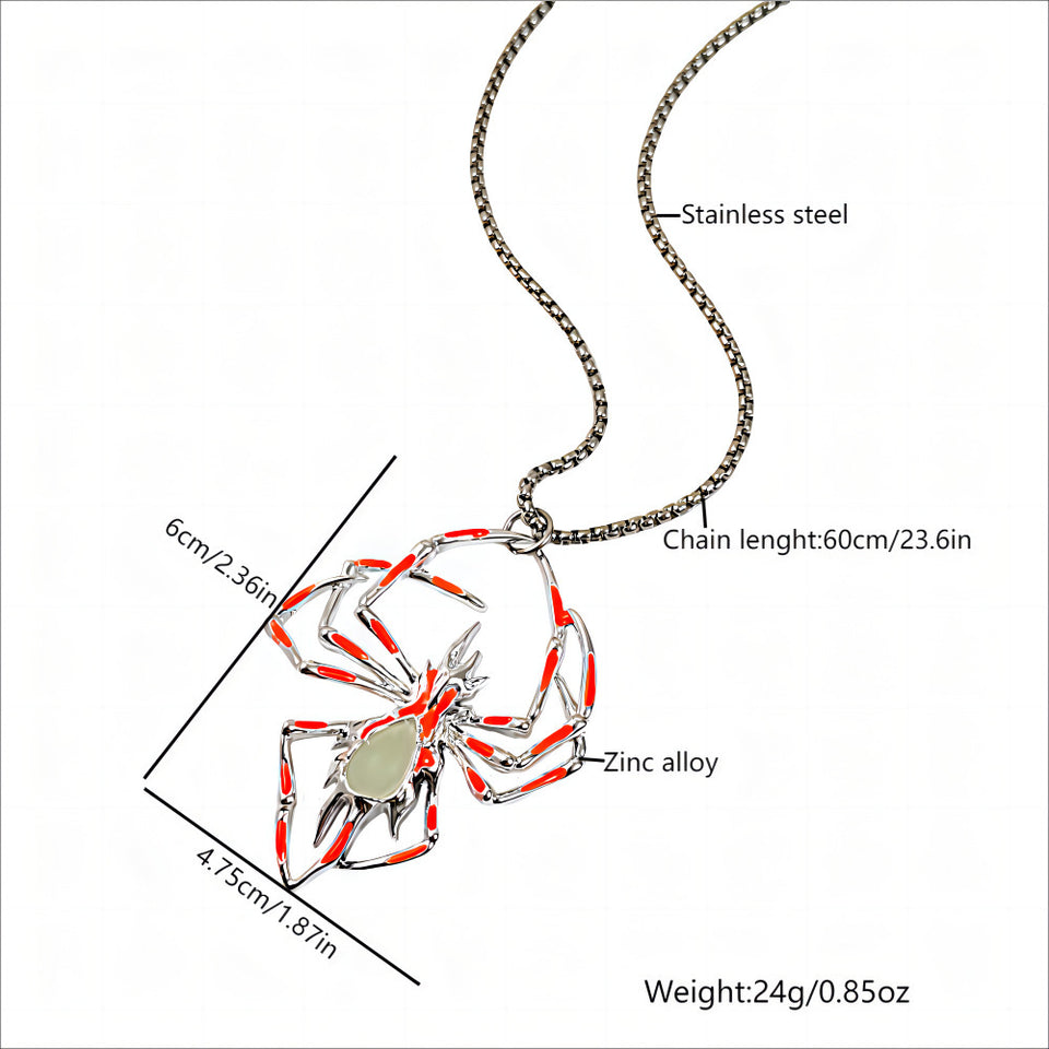 Luminescent spider Necklace