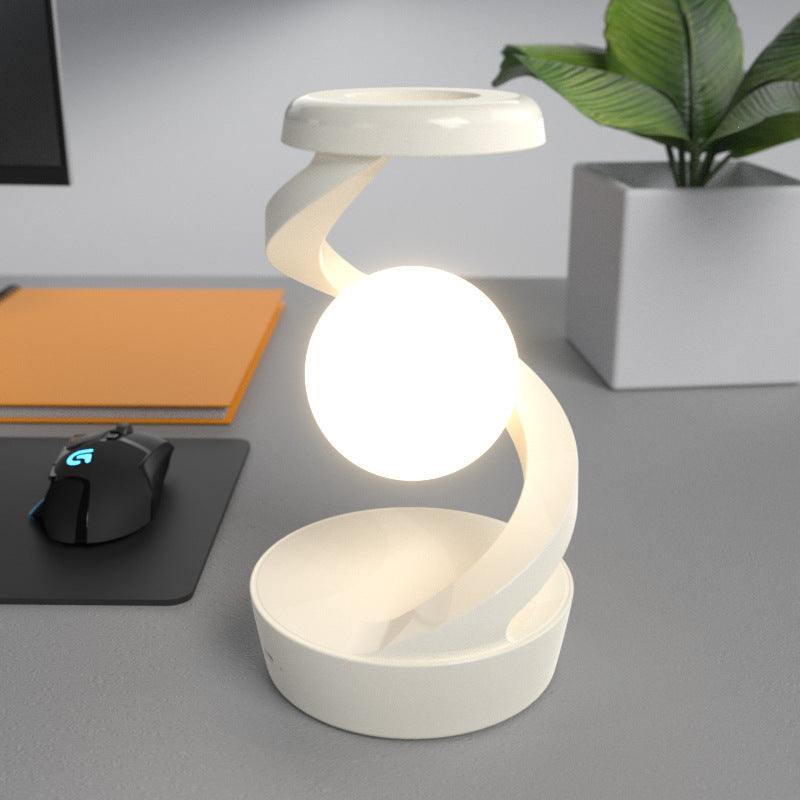 Rotating Moon Desk Lamp / Wireless Charging