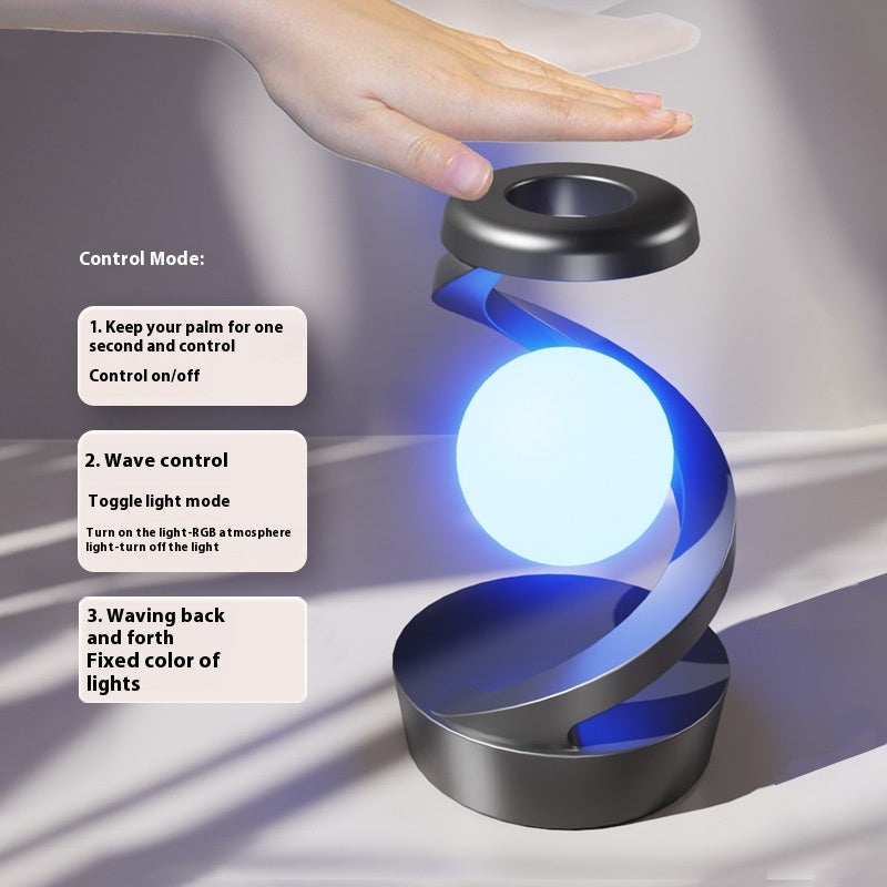 Rotating Moon Desk Lamp / Wireless Charging